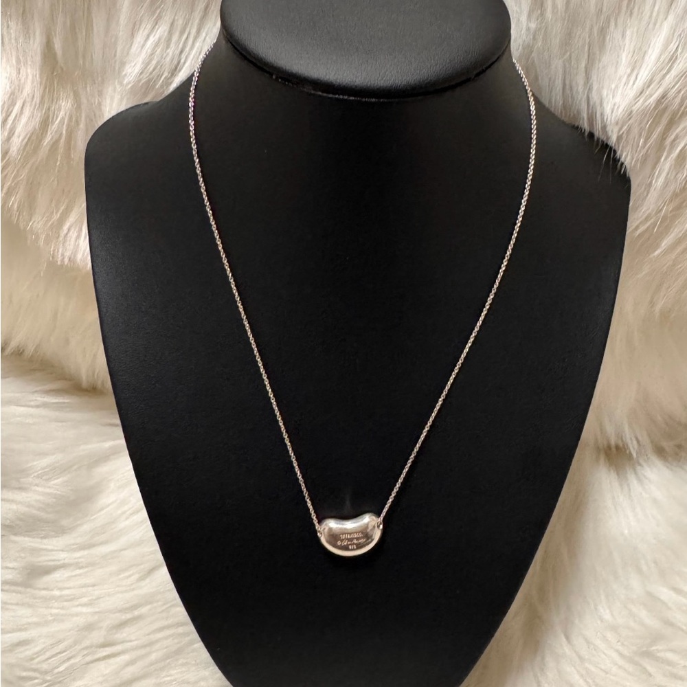 🩵Tiffany & Co. Elsa Peretti Bean Necklace – Large 925 Sterling Silver Beauty!